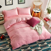 러빙랩 로아즈 모던 피치 스킨 이불 커버, 핑크