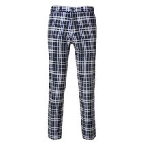 마스터베어 남성용 BB체크 1인치 매직밴드 골프바지 1024