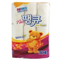 신통방통 뉴땡큐 데코 프리미엄 천연펄프 3겹 화장지 16m, 30롤, 1팩