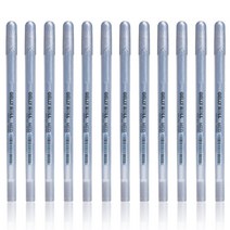 사쿠라 겔리롤 파인 볼펜 0.8mm, 실버(553), 12개입
