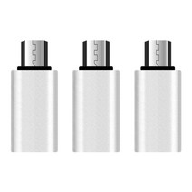 칼론 USB TYPE C to micro 5pin 변환젠더 ET-C5P 3개, 실버, 3개입