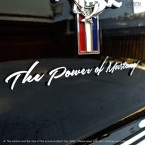 그리븐 포드 슬로건 The power of mustang 자동차 엠블럼, 머스탱, 미러크롬