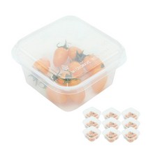 도나앤데코 PP내열 사각 일회용 도시락 450ml, 1개입, 10개