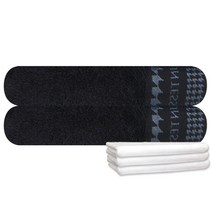송월타월 카운테스 마라 시티 타월 2p + 수입 행주 30 하얀색 3p, 진 회색, 1세트