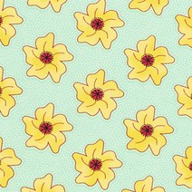 모다 더 스위트 라이프 플라워도트 패브릭원단, 민트스카이