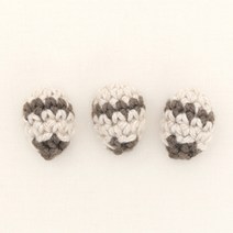 하마나카 심플 니트모티브 악세서리 장식 큐티봉봉, H457-740(아이보리+카키), 2개입