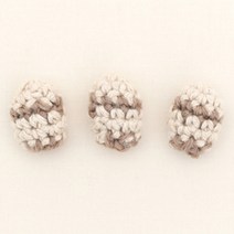 하마나카 심플 니트모티브 악세서리 장식 큐티봉봉, H457-736(브라운+베이지), 2개입