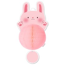 유리컴 허니콤 오너먼트 카드 바나, 바나, 핑크, 1개