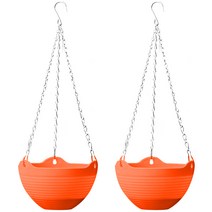 마켓감성 컬러 행잉 화분 걸이 2p, 오렌지