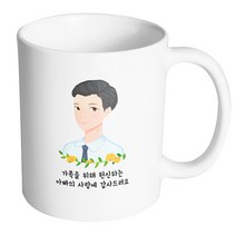 핸드팩토리 플라워라인아빠 가족을위해헌신하는아빠의사랑에감사드려요 머그컵, 내부 화이트, 1개