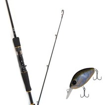 원다 아발론 베이트 루어 낚싯대 632M + 다미끼 디씨-200 하드 베이트 루어 55mm 306T BLUE CRAW, 1세트