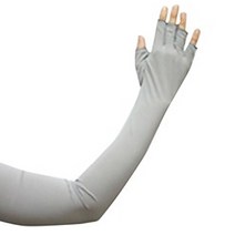 인콘트로 여성용 반장갑 냉감 쿨토시, 스트라이프 회색