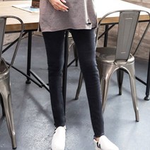 팡팡샵 C 블랙컷팅 진 임부용 팬츠
