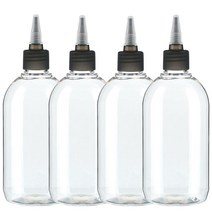 병도매닷컴 투명 뾰족 검정마개 공병 ARB330, 330ml, 4개입