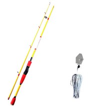 아피스 배스게임 루어낚싯대 XT + 다미끼 스커트베이트 트램블 지그 14.2g, 낚싯대(옐로우), 지그(07 WHITE SHAD 2)