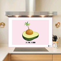 키센주방아트보드 아보카도 타일 895 x 530 mm, 핑크, 1개