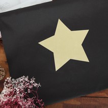 패브릭아트 해피스타백 커트지 원단 90 x 48 cm, 브라운 골드스타