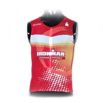 아이언맨 남성용 썬레드 트라이애슬론 민소매 경기복 ITJSL0002