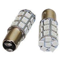 REXUS 프리미엄 시그널 27LED 램프 브레이크등 더블, 옐로우, 2개입