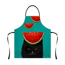 스윗리빙 러블리고양이 일러스트 앞치마, A12, 1개