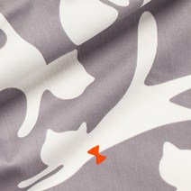 루디아앤폴 EVE 고양이01 패브릭원단, 그레이