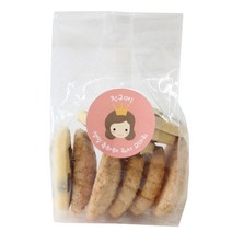 황씨네도시락 투명 쿠키포장 M봉투 54p + 뉴왕관걸 스티커 54p, 1세트