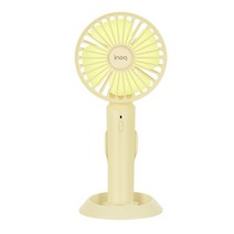 이노크아든 대용량 배터리 충전식 USB 휴대용 핸디선풍기, IAY-I9, 옐로우