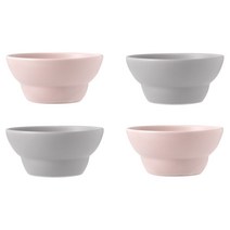보울보울 볼볼빈티지 소스볼 파우더핑크 2p + 애쉬그레이 2p, 혼합 색상, 1세트
