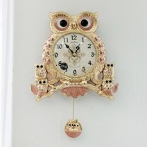 로얄타임 드롭 로얄 부엉이 추 벽시계, 금색