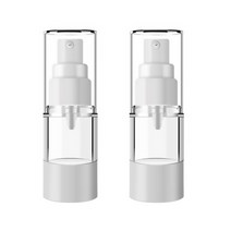 DM 뷰티 휴대용 스프레이 공병 플랫 진공 15ml, 혼합 색상, 2개입