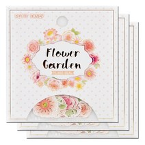 쁘띠팬시 DA5417 Flower Garden, Orange, 3개입