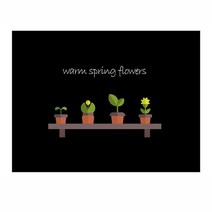 키친아트갤러리 주방아트보드 시트지 미니선인장 블랙, 1개