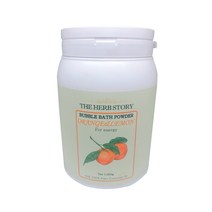 더허브스토리 대용량 버블바스 파우더 오렌지 앤 레몬향, 1kg, 1개