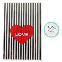 황씨네도시락 하트 속포장봉투 블랙 100p + 스티커 백일 파스텔 민트 100p, 1세트
