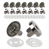 발자석 스냅 자석단추 18 mm, 니켈, 8개입