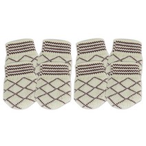 그뤠잇라이프 의자 소음방지 커버 체크아이보리 4p, 2개