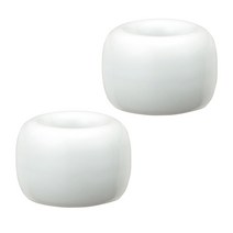 블럭마트 심플 도자기 칫솔꽂이 화이트, 2개입