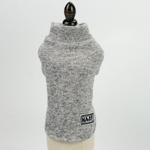 하라시코쿠키 반려견 심플 목폴라 니트 201870, 그레이