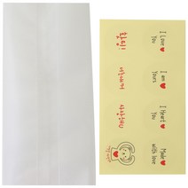 황씨네도시락 반투명M봉투 100p + 연인 메시지 스티커 투명 100p, 1세트
