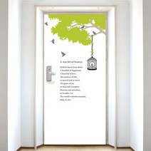 디자인수풀 현관문 시트지 자연이 머무는 풍경과 나무 고급 에이프리 원단, NDS37