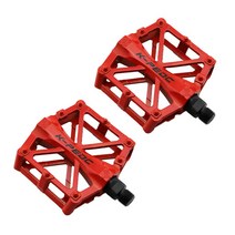 make speed K-PEDC 볼베어링 자전거 평페달, 레드, 1개