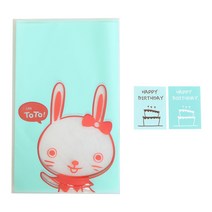 황씨네도시락 비접착 야미봉투 토끼 30p + 케이크 생일 스티커 민트 30p, 1세트