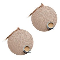 아리코 키친 원형 테이블매트 2p, 골드브라운, 35cm