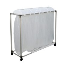 리빙해피 클링 화이트 스윙 분리수거함 4P, 1세트