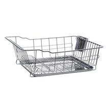 CP 아도라 올스텐 슬라이드 식기건조대, 실버 + 화이트, 1개