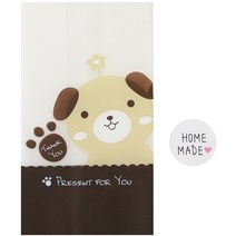 황씨네도시락 M쿠키봉투 강아지 50p + 홈메이드 하트 소 스티커 50p, 1세트