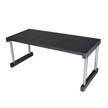 앤티스 스토리지 고품격 정리선반 롱 1단 블랙, 1개