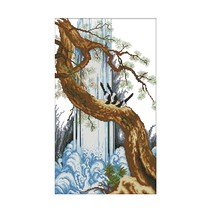 ZKF 십자수 DIY 세트, 1세트, 버드나무 가지 위의 까치