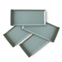 프렐류드 제이드 직사각 플레이트 25cm 에메랄드, 4개입, 단품