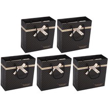 에이비엠코리아 골드리본 쇼핑백 5p, 혼합 색상